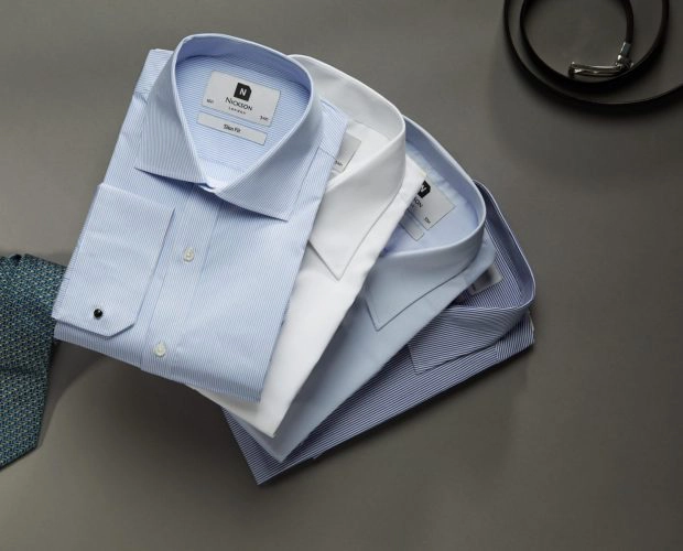 Father's day gifts - men's white shirts, men's light blue shirts, men's tie, men's belt